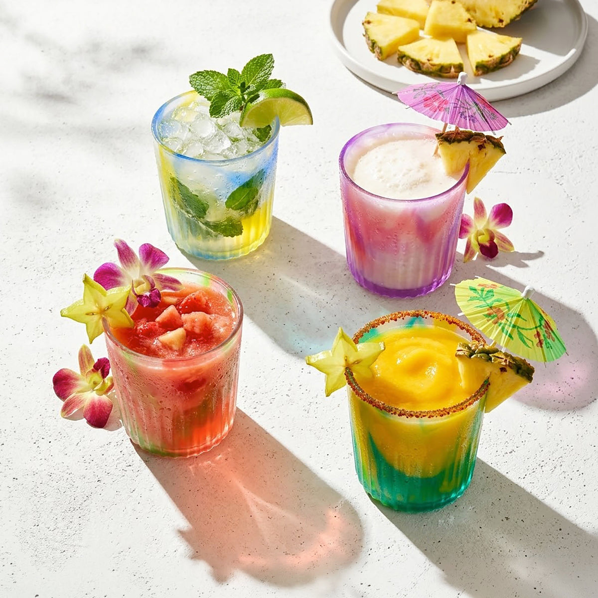 Watercolor – Silicone Drinking Glass Set of 4