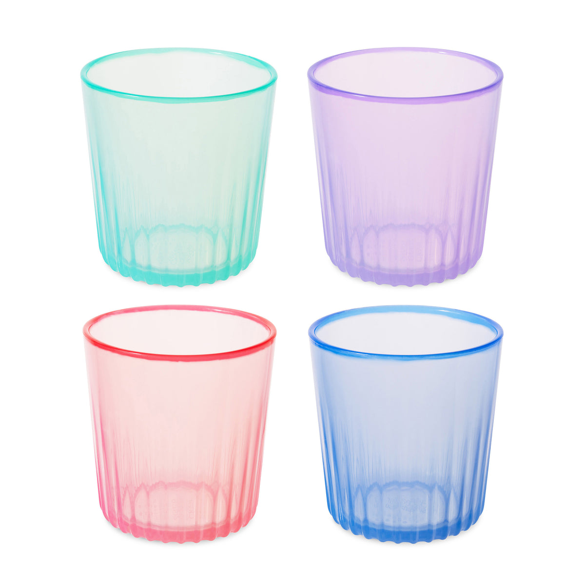 Colored Rim – Silicone Drinking Glass Set of 4